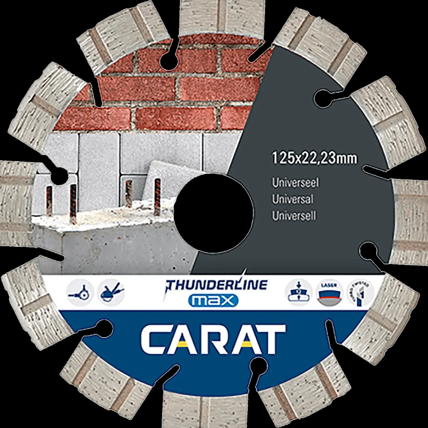 Klinger Til Vinkelslibere^Carat Thunderline Max universalklinge Ø125 mm