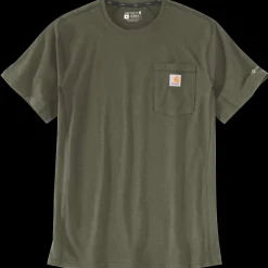 T-Shirts^Carhartt 106652 Force™ pocket T-shirt grøn str. M