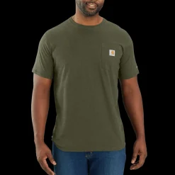 T-Shirts^Carhartt 106652 Force™ pocket T-shirt grøn str. M