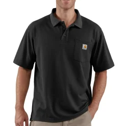 New Carhartt 106685 Midweight s/s pocket polo sort str. M