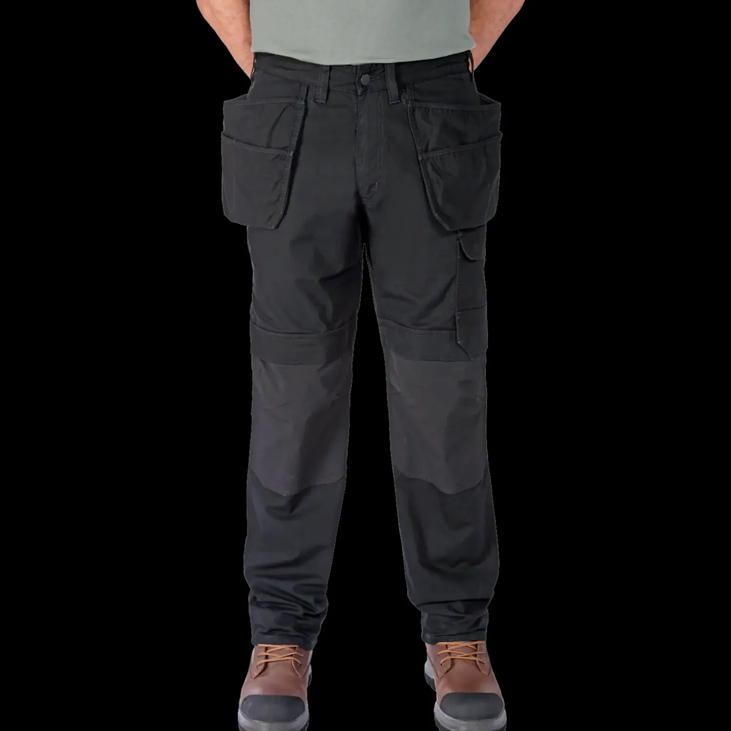 Outlet Carhartt 105070 steel cargo multi-pocket bukser Sort str. 36-32