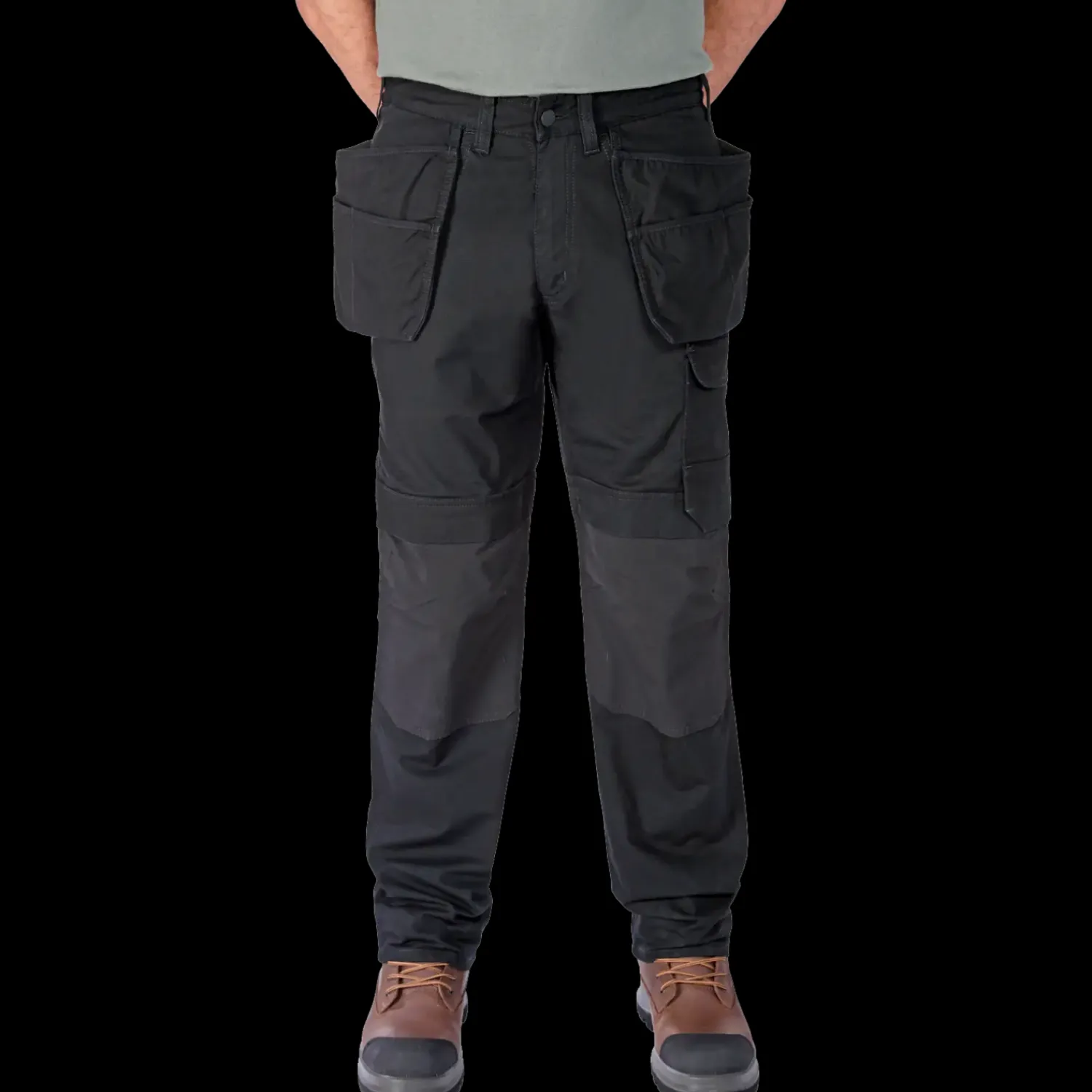 Outlet Carhartt 105070 steel cargo multi-pocket bukser Sort str. 36-32