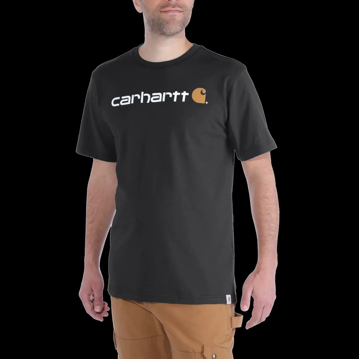 Clearance Carhartt core logo t-shirt sort str. L