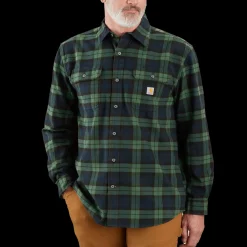 Hot Carhartt Flannel L/S plaid skjorte grøn str. XL
