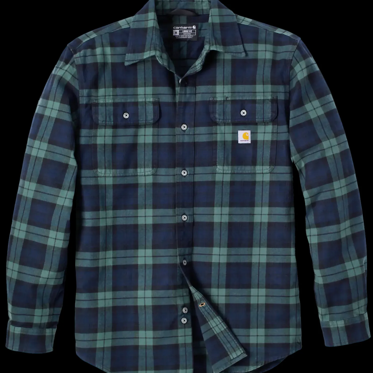 Hot Carhartt Flannel L/S plaid skjorte grøn str. XL