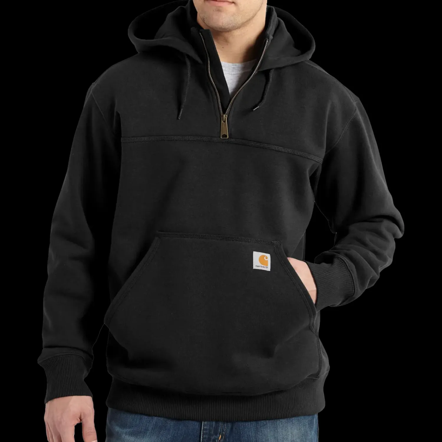 Trøjer Og Sweatshirts^Carhartt heavyweight quarter-zip sweatshirt sort str. L