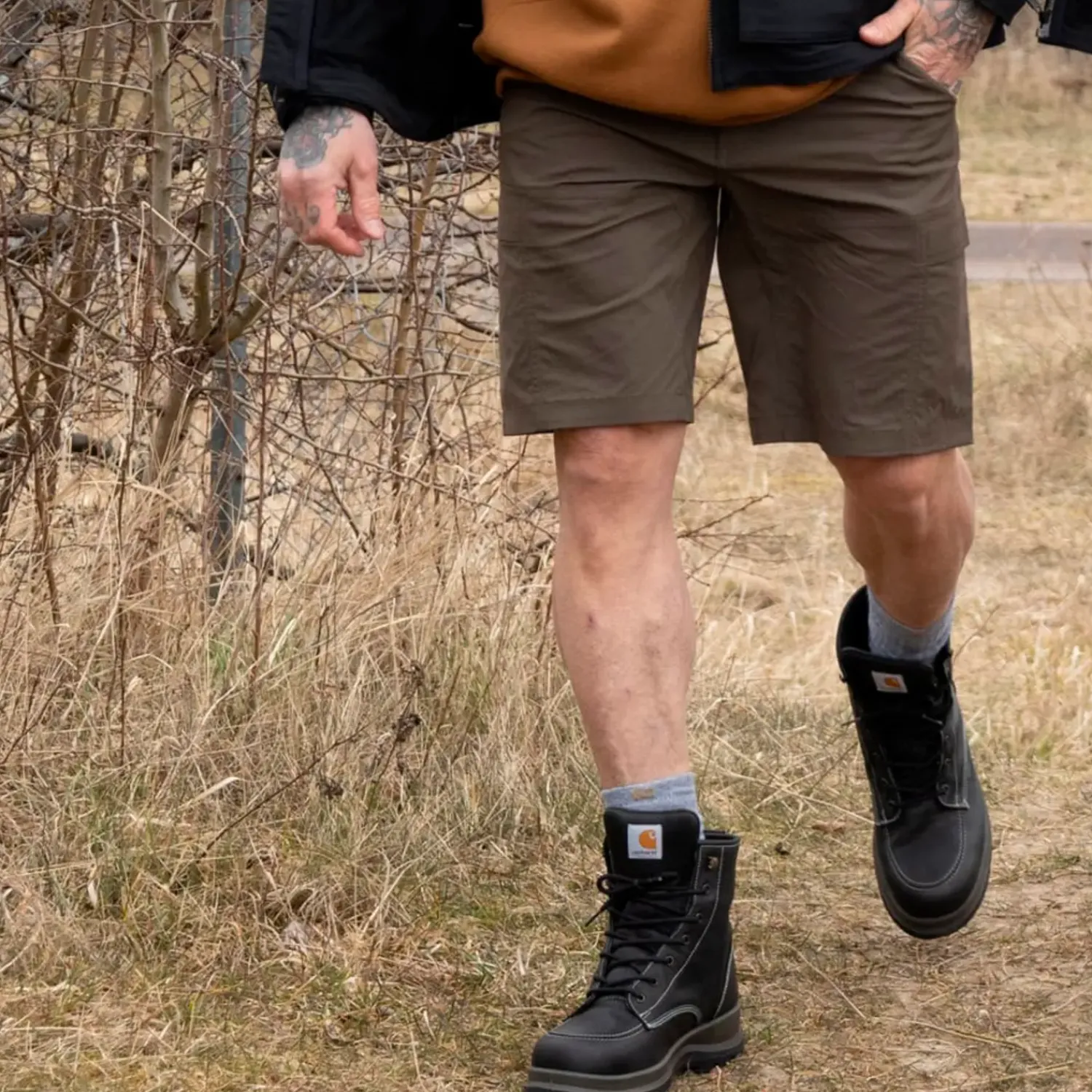 Arbejdsbukser^Carhartt ripstop letvægt shorts tarmac str. 32