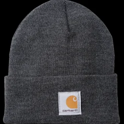 Carhartt Huer, Kasketter Mv.^strikhue med logo mørke grå