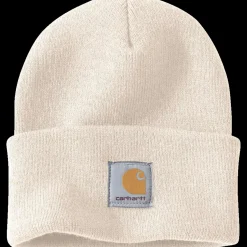 Discount Carhartt strikhue med logo winter white
