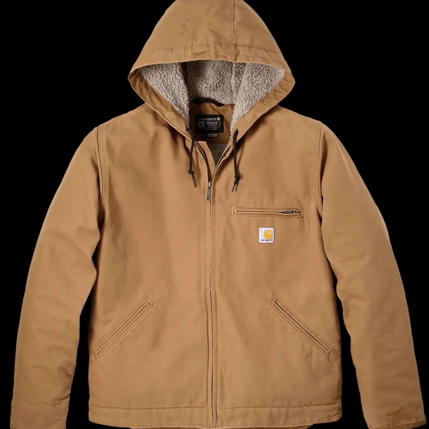 Jakker Og Veste^Carhartt washed duck sherpa lined jakke brun str. XL