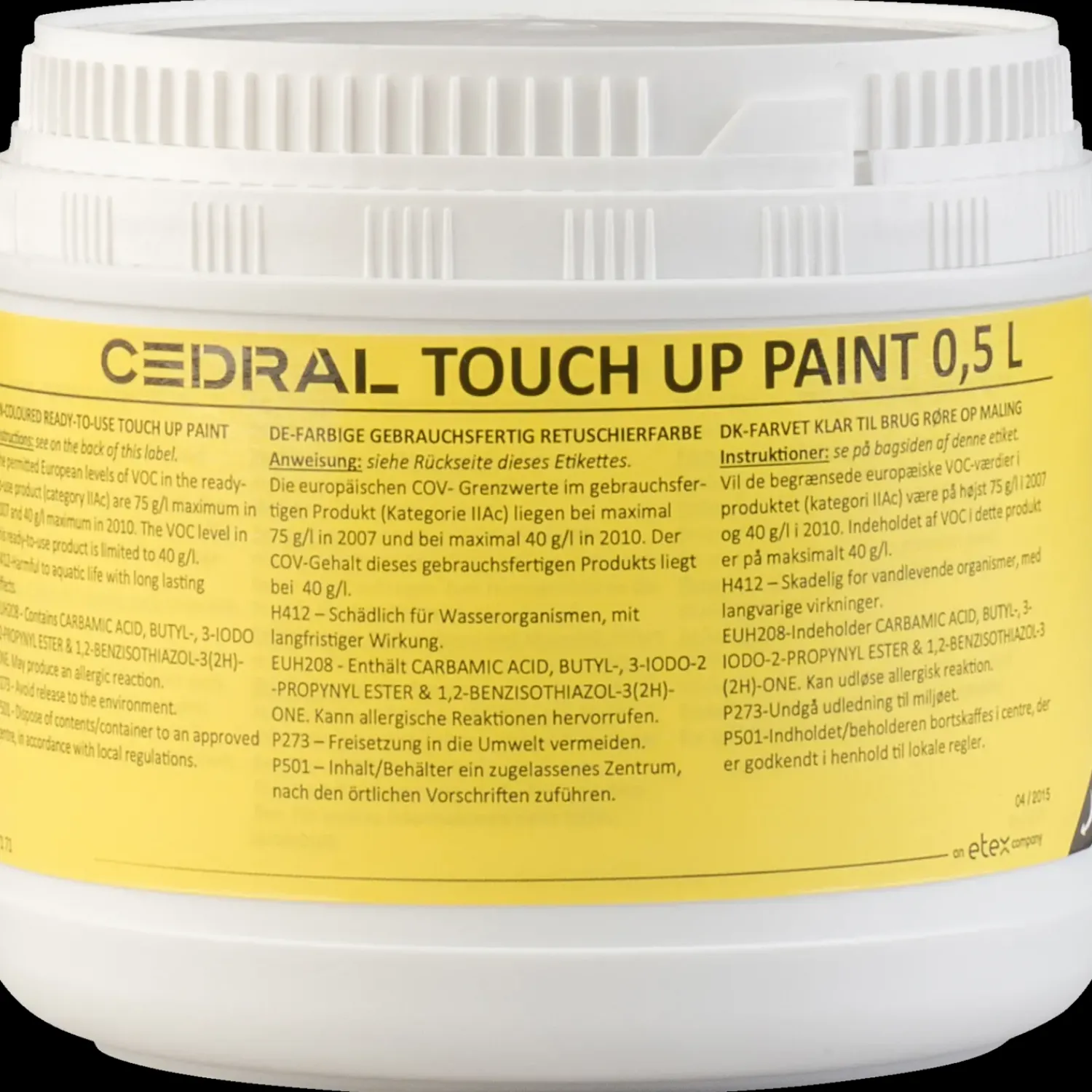 Tilbehør Til Facadebeklædning^Cedral kantmaling 0,5 L sort C50