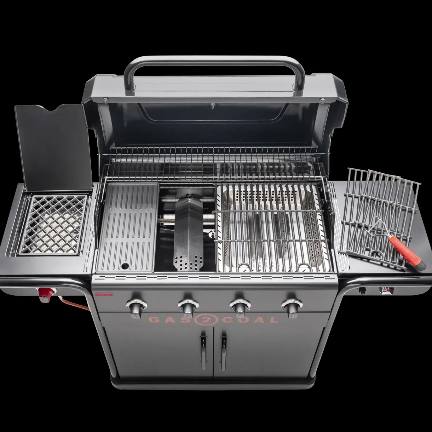 Discount Char-Broil Gas2Coal Special Edition 4 - hybridgrill (gasgrill/kulgrill) med 4 brændere