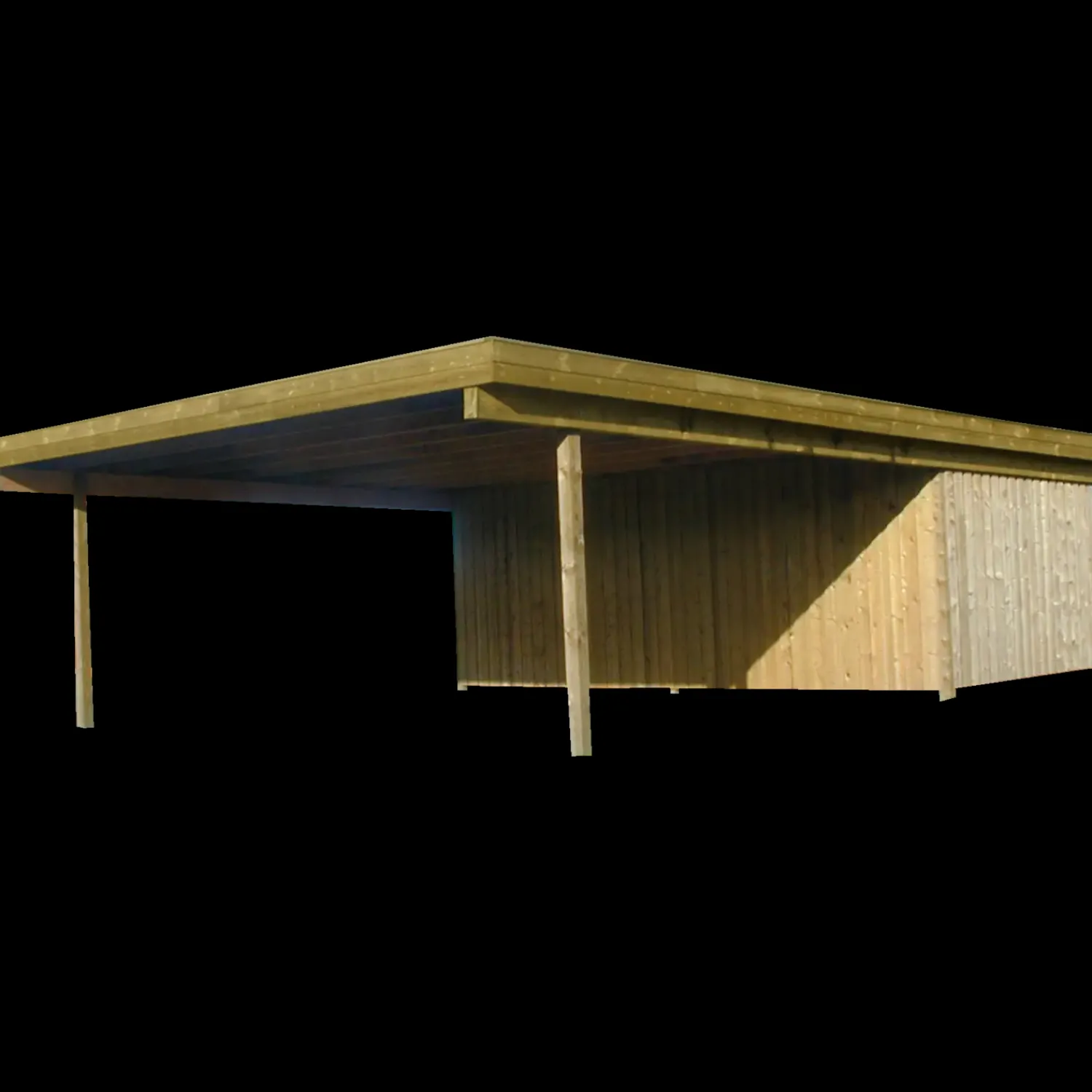 Davidsen Christian dobbelt carport med redskabsrum 836x630 cm - m/plast trapeztag
