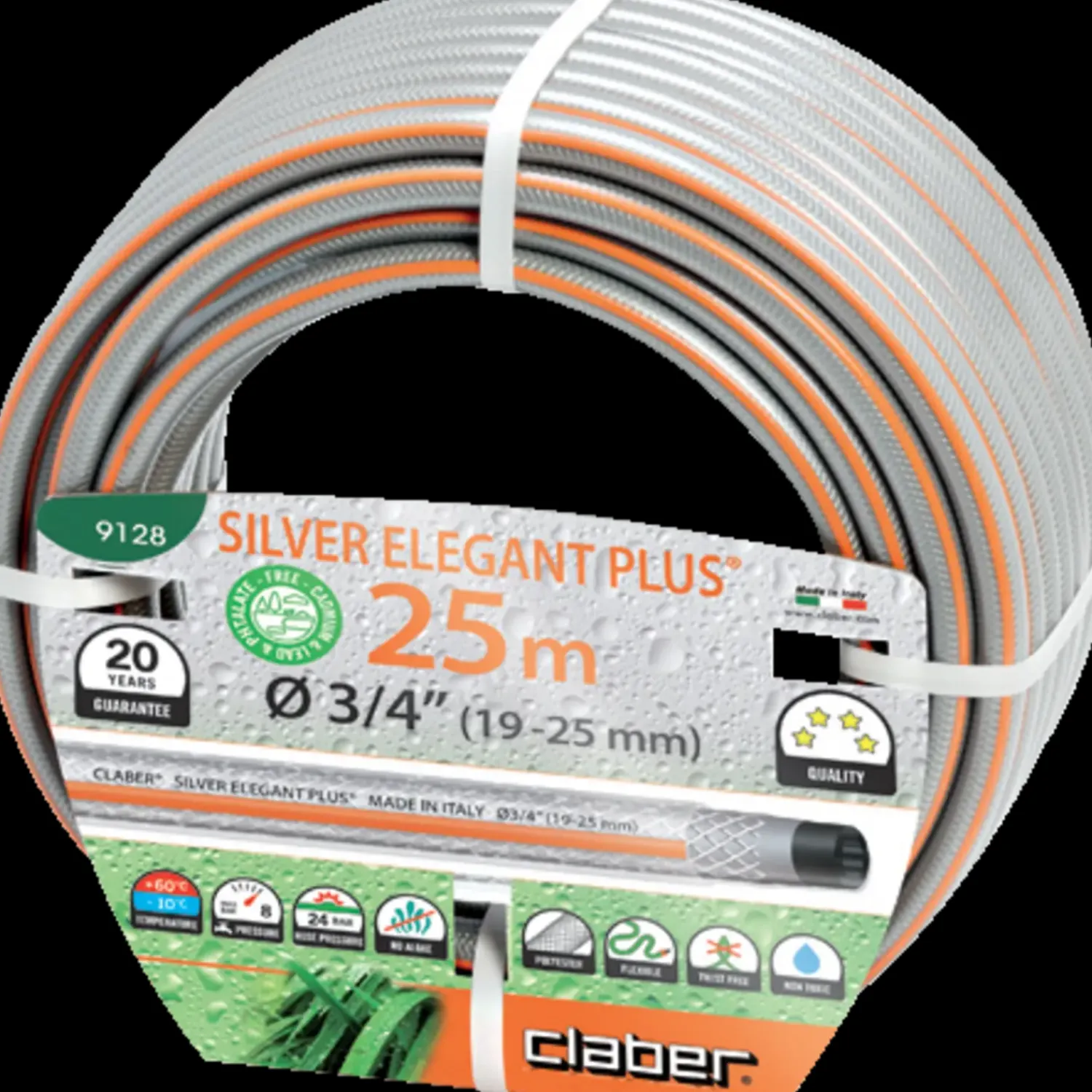 Outlet Claber Silver Elegant Plus vandslange 1/2" 25 m