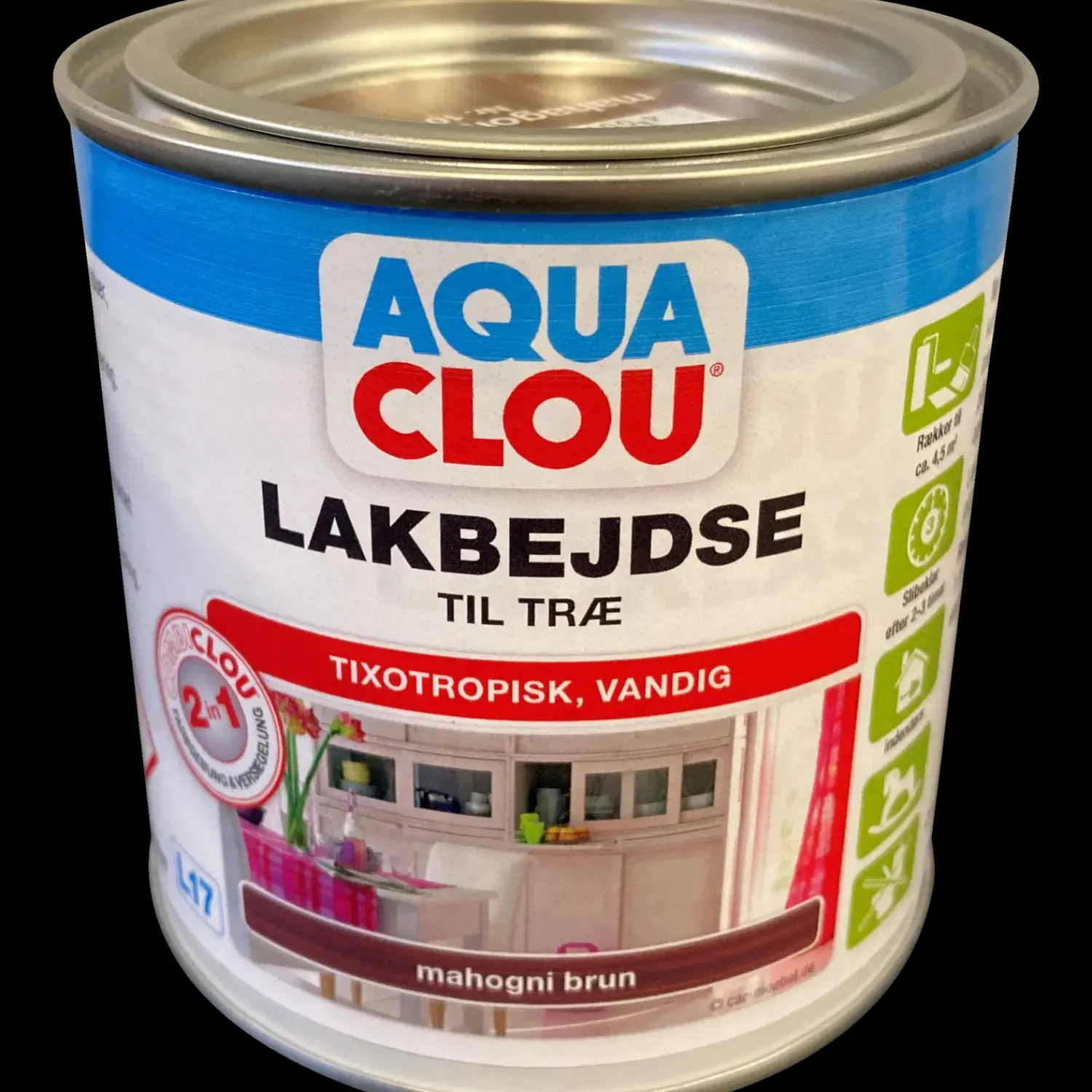 Møbellak^Clou Combi L17 lakbejdse mahony brun 370 ml