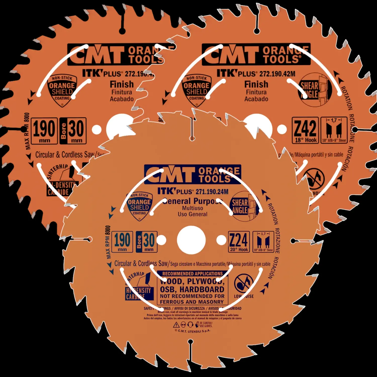 CMT Rundsavklinger^klingesæt 190x30 Z24-42-42