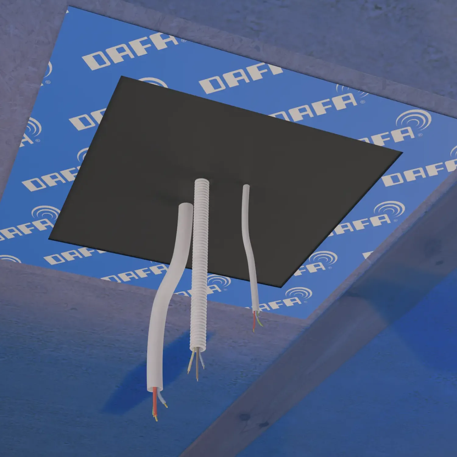 Dampspærre Og Folie^Dafa uni kabelkrave 195x195 mm