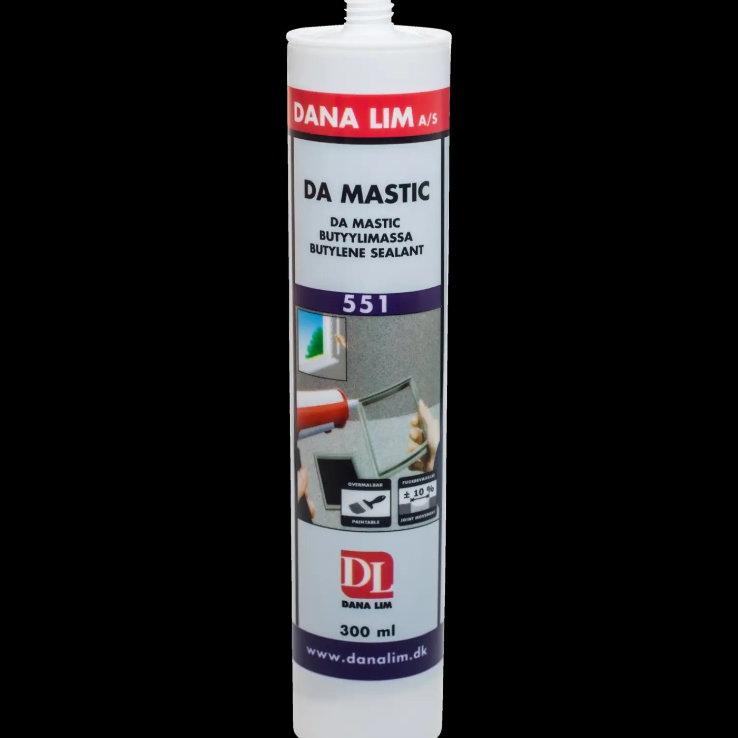 Dana Lim Fugemasse^Dana DA mastic 551 grå 300 ml