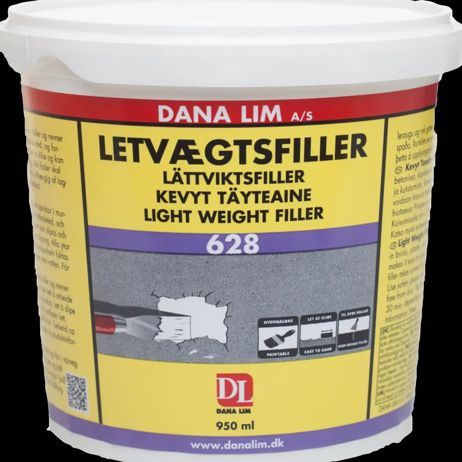 Dana Lim Filler^Dana letvægtsfiller 628 hvid 150 ml