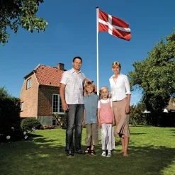 Danomast Flagstænger Og Tilbehør^flagstang 8 meter med vippebeslag, knop, line og lineholder