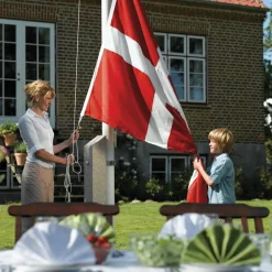 Danomast Flagstænger Og Tilbehør^flagstang 8 meter med vippebeslag, knop, line og lineholder