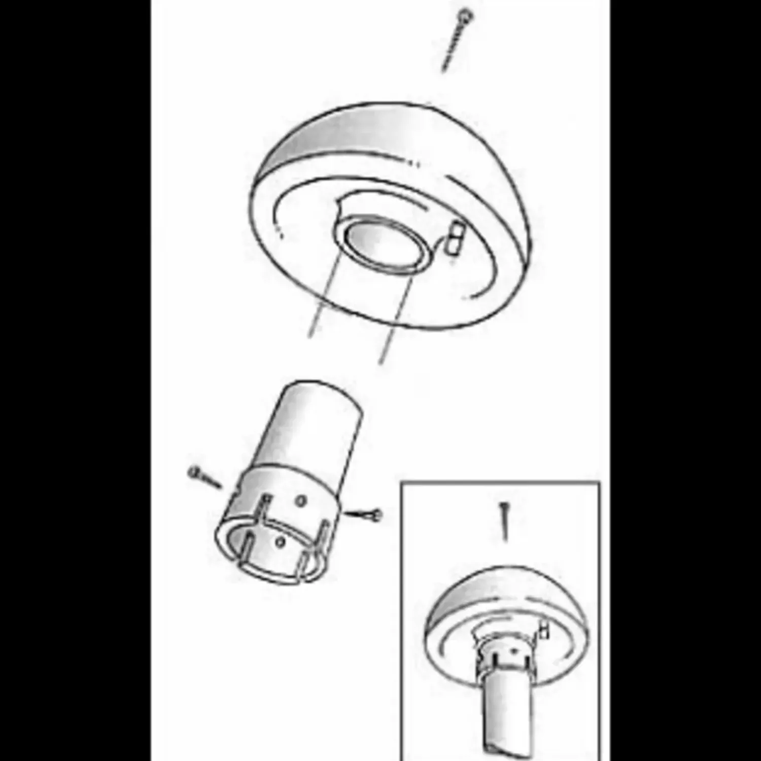Danomast plasttopbeslag 2 - 8 meter 50 mm.