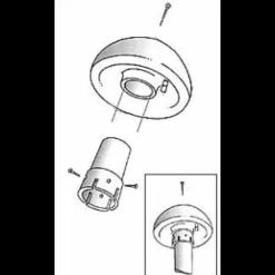 Danomast plasttopbeslag 2 - 8 meter 50 mm.