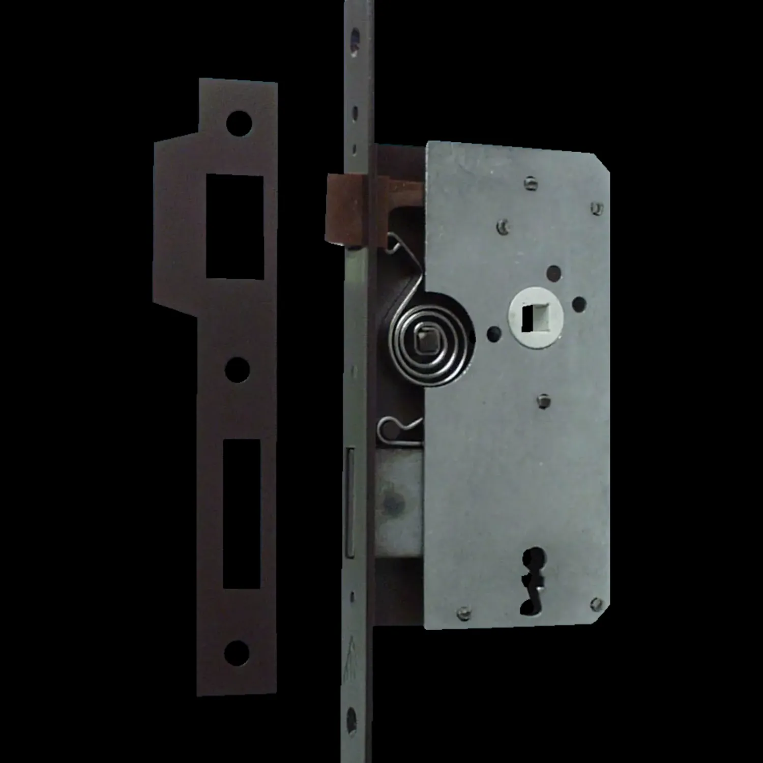 Peder Nielsen Låsekasser, Cylindre Og Dørbeslag^Danzigerlås venstre 180x230 mm brun