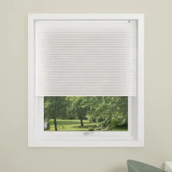 Debel plisségardin London, hvid 60x130 cm.