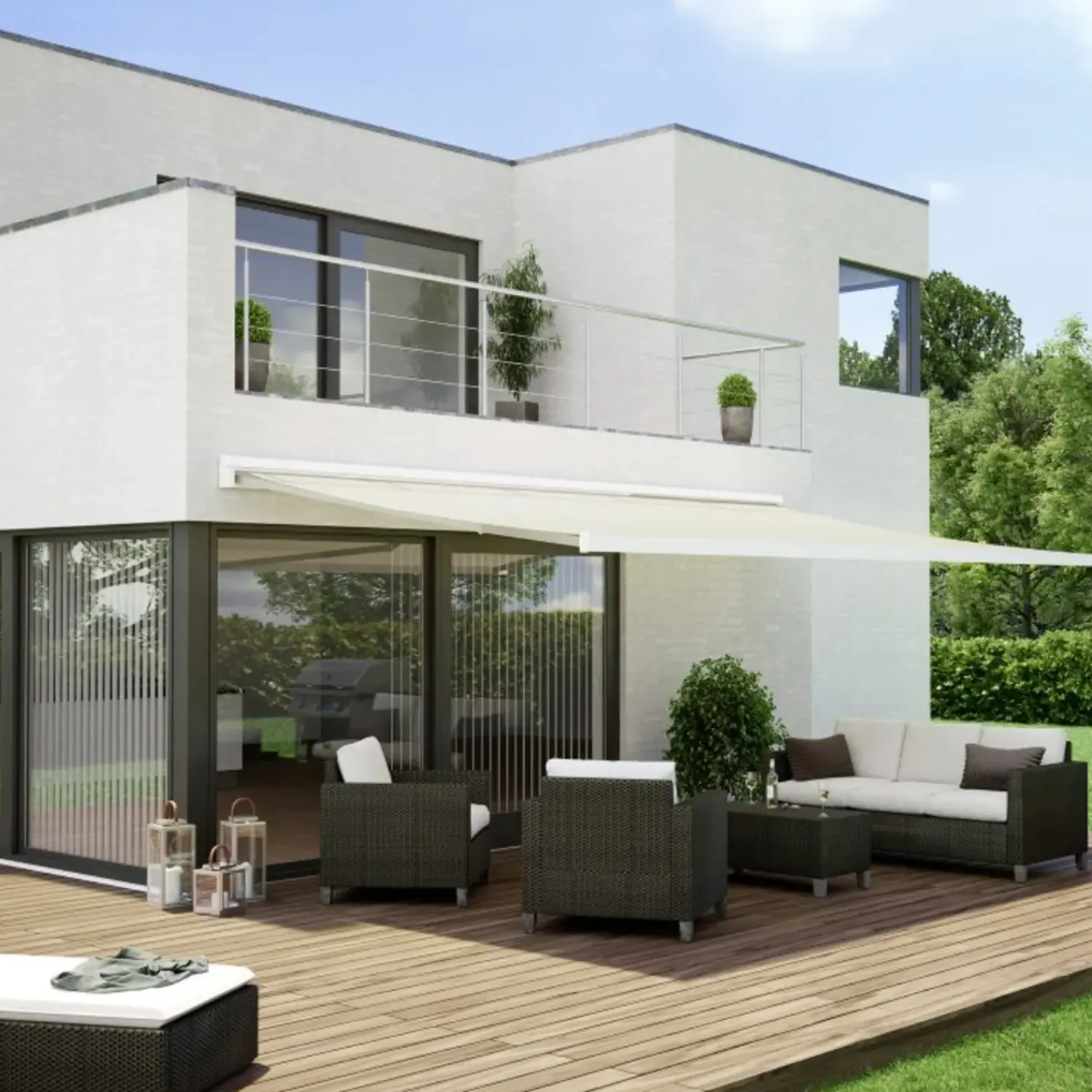 Debel Sigma markise med motor 550x300 cm hvid