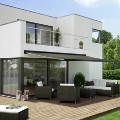 Discount Debel Sigma markise med motor 550x300 cm sort