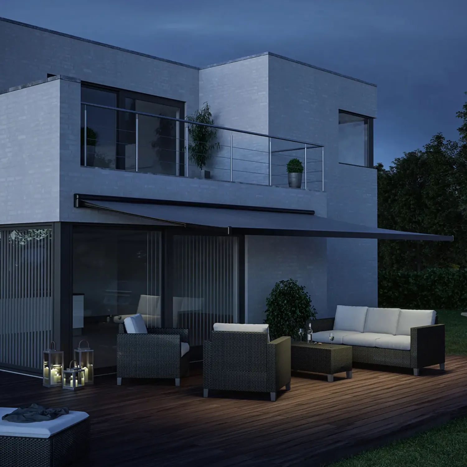 Debel Pergolaer Og Markiser^Sigma markise med motor 400x300 cm koksgrå