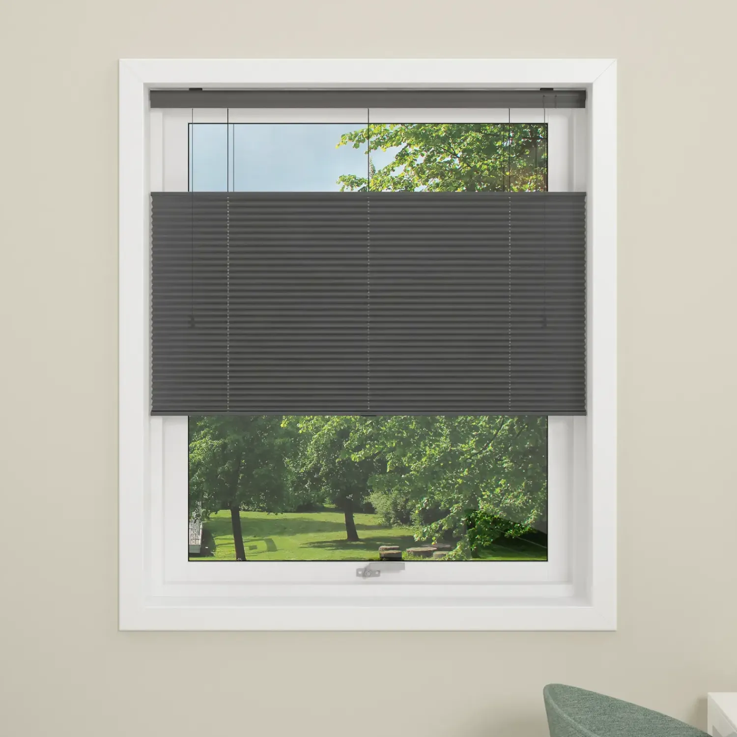 Debel Gardiner|Tilbehør Til Kontor Og Værksted^touch split plissegardin grå 80x160 cm