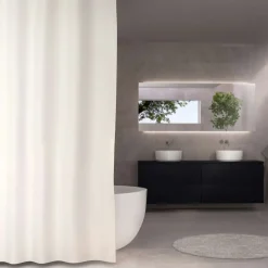 Debel Badeværelsestilbehør^Uni badeforhæng 120x200 cm hvid