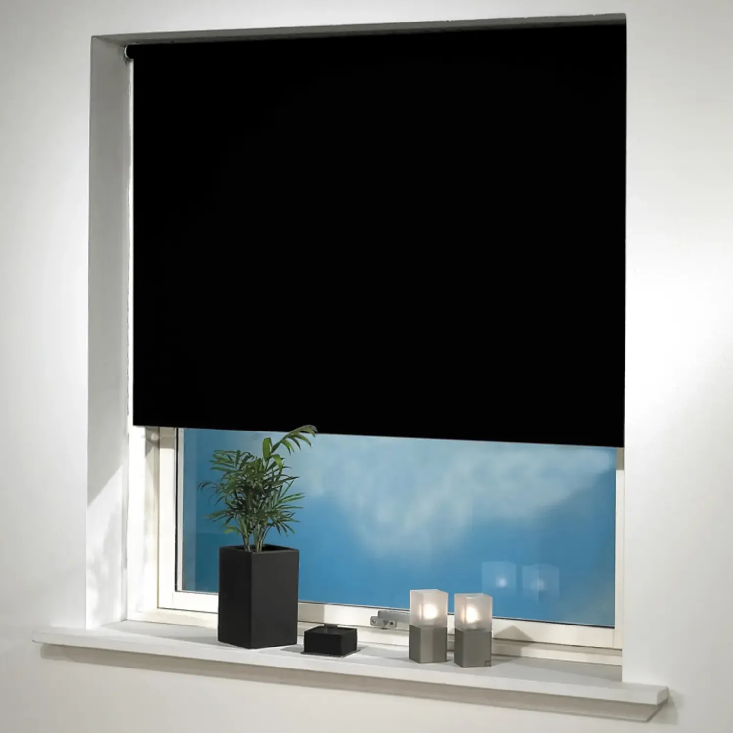 Online Debel uni-bo rullegardin mørklægning sort 120x210 cm