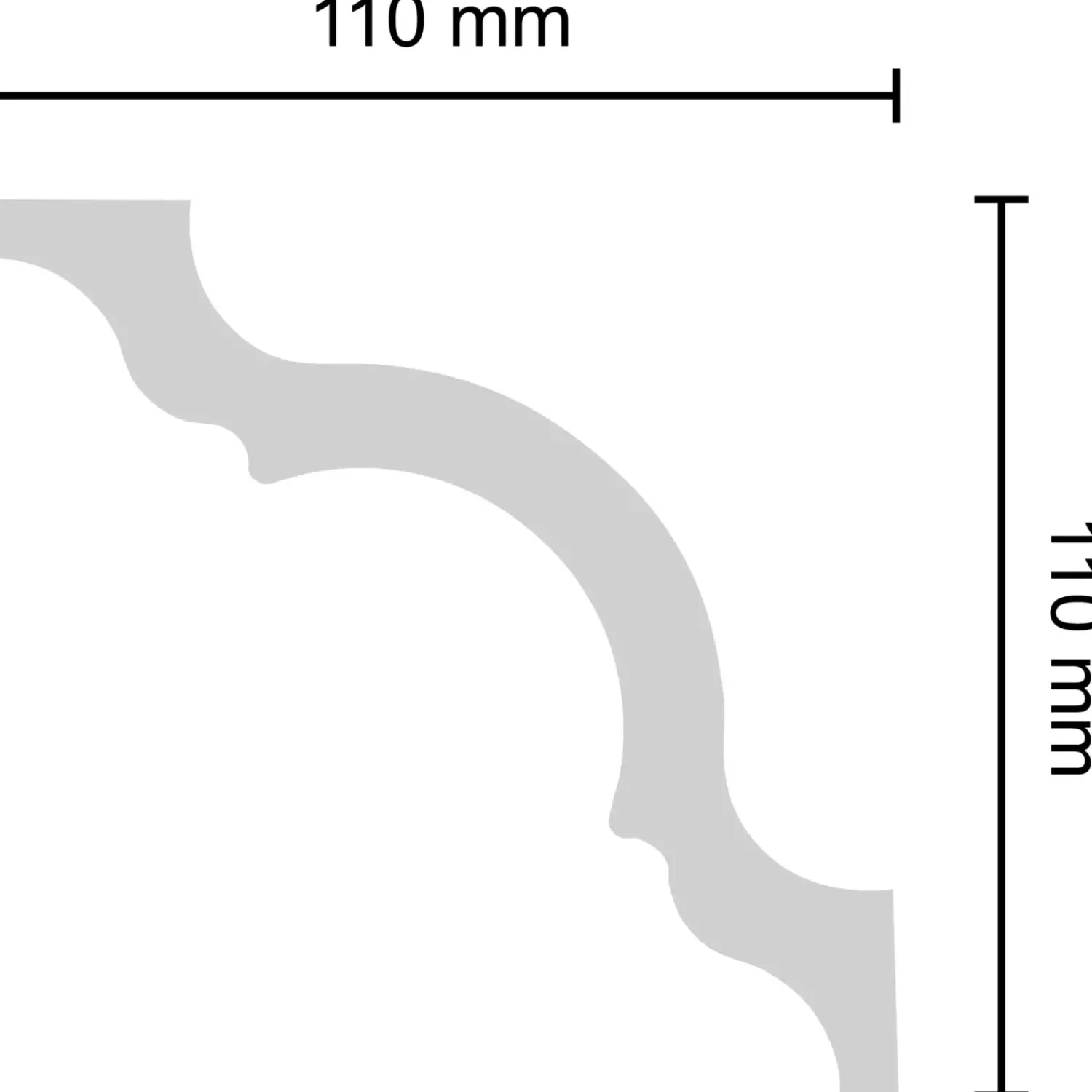 Decosa Stuk Og Rosetter^stukliste A110 110x110 mm 2 m