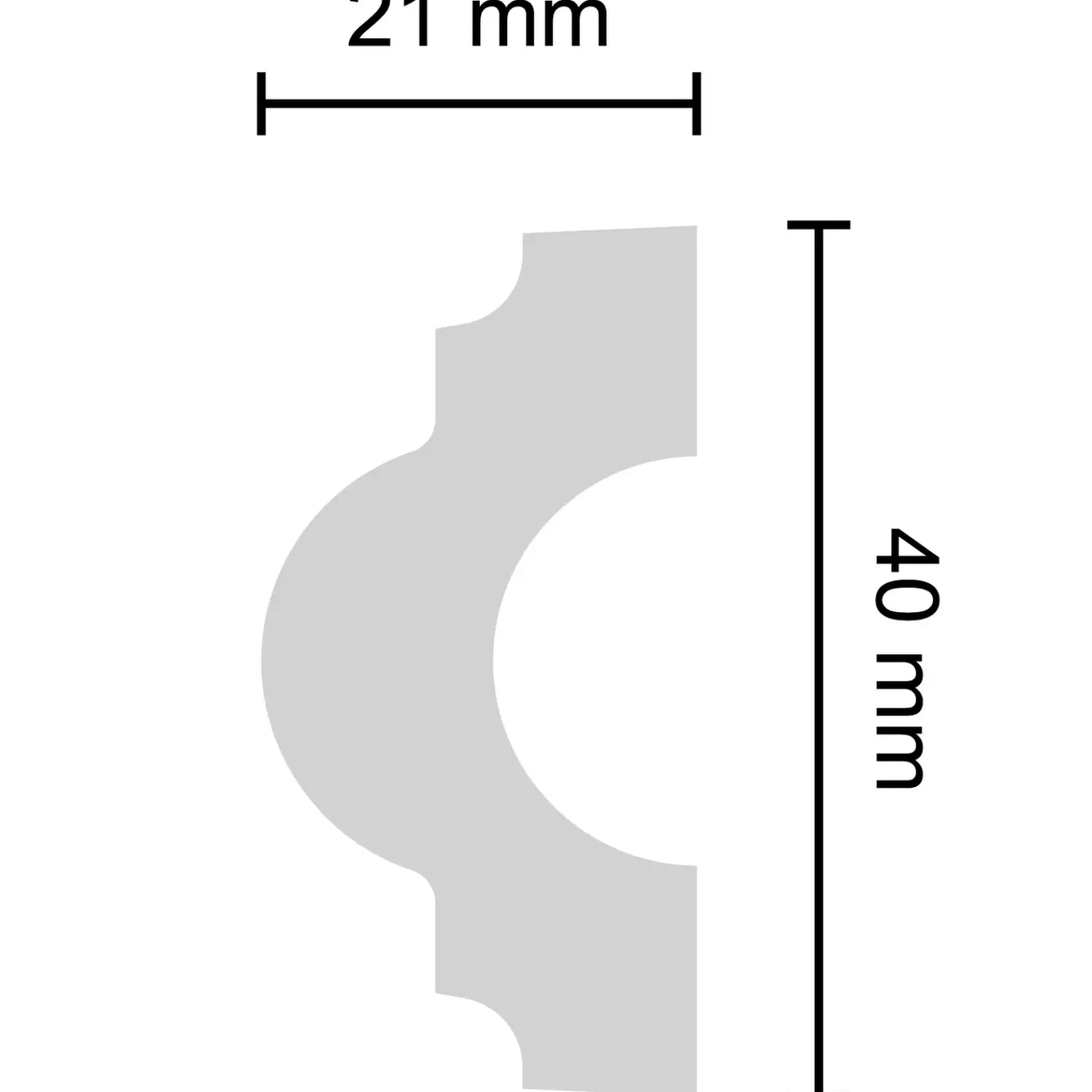 Decosa Stuk Og Rosetter^vægliste FP40 selvklæbende/slagfast 1,5 m
