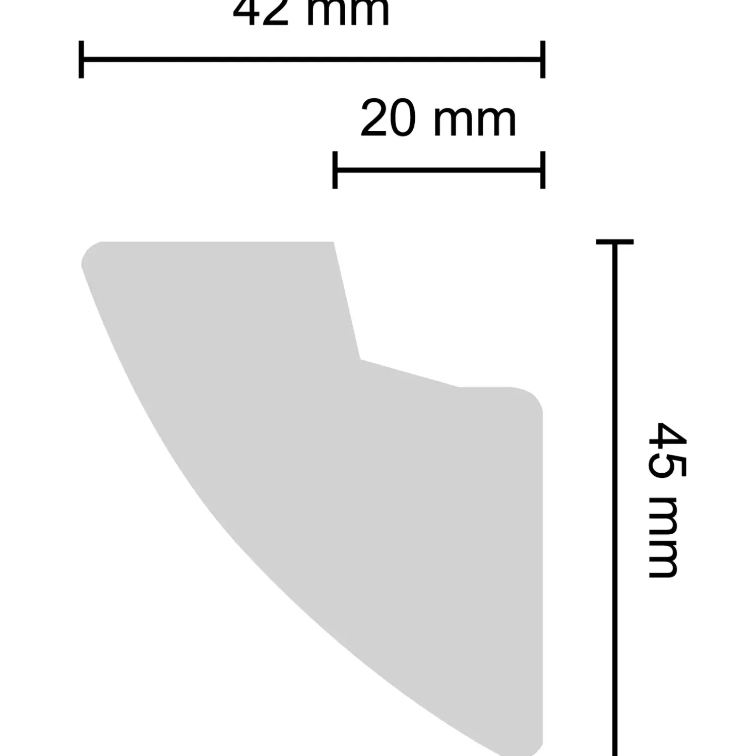 Decosa Stuk Og Rosetter^vægliste G35 til LED lys 42x45 mm 2 m