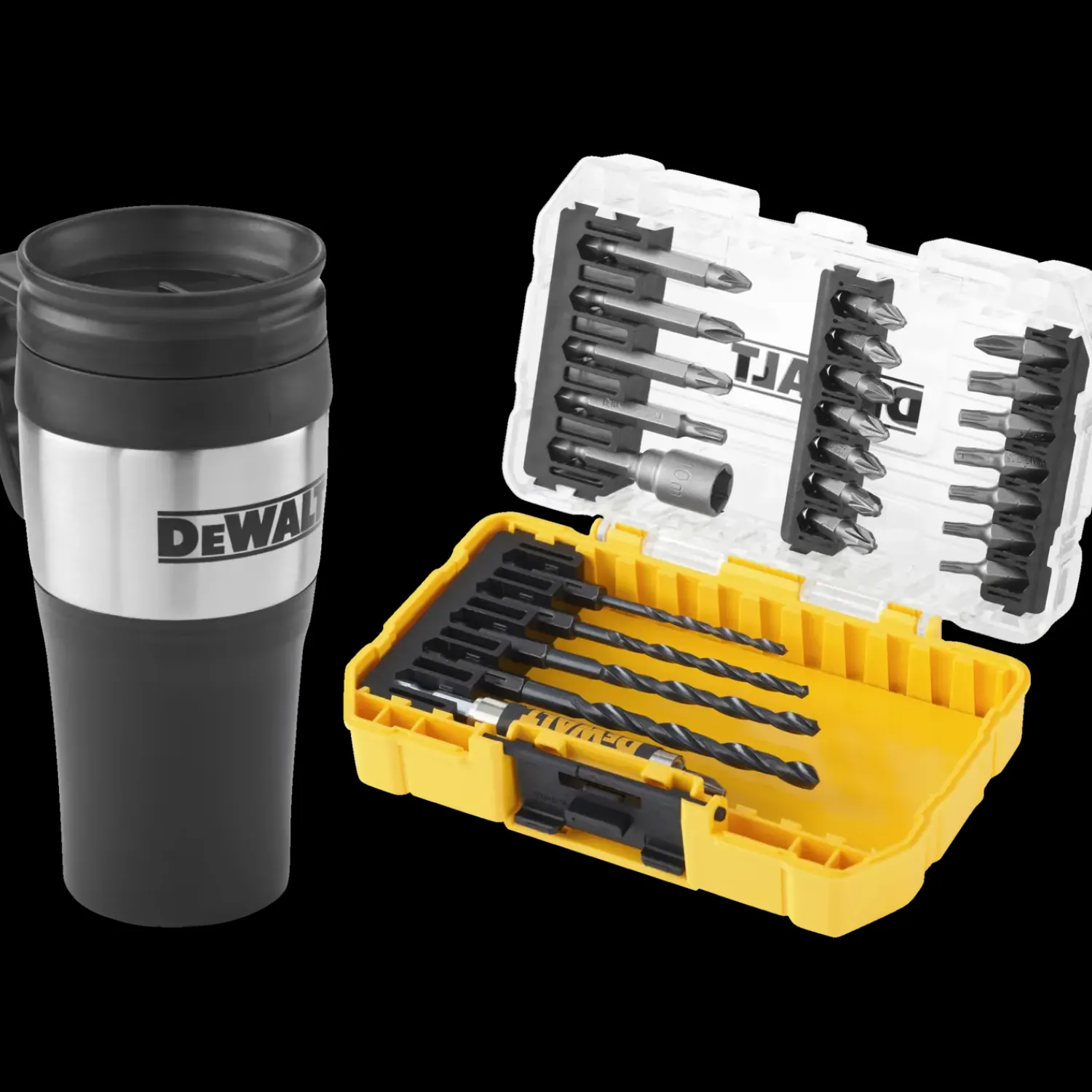 Best DeWALT bor- og bitssæt inkl. termokrus