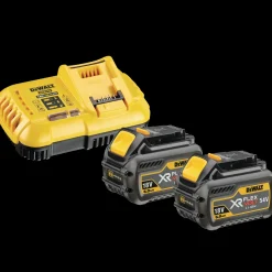Sale DeWALT DCB118T2 54V XR flexvolt oplader 2x6.0 Ah batterier