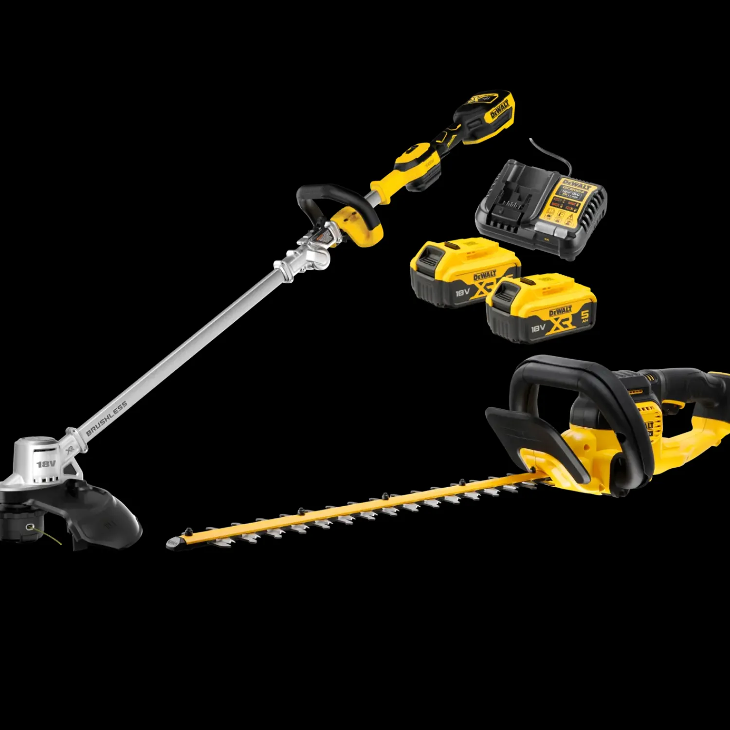 DeWALT DCMST561HT-QW hæk-/græstrimmer - 2x5,0 Ah batteri