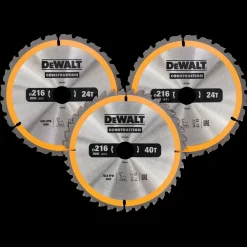 DeWALT Rundsavklinger^DT1962-QZ rundsavsklingesæt 216 mm - 3-pak med 2 x 24T og 1 x 40T