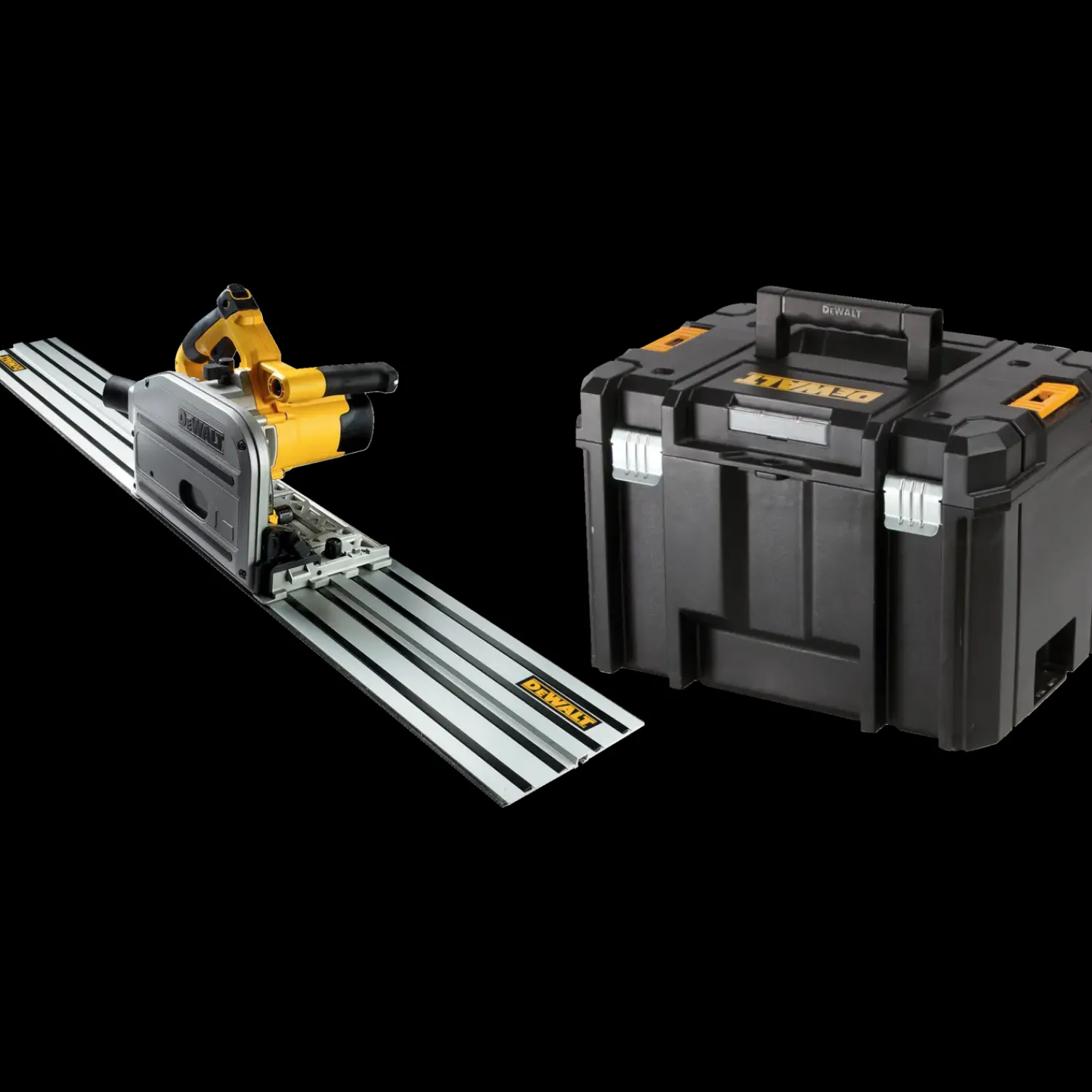 DeWALT Rundsave^DWS520KTR 55 mm dyksav med 1,5 m styreskinne