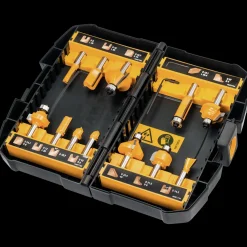 DeWALT Overfræser-Tilbehør^fræsejernsæt 12 stk