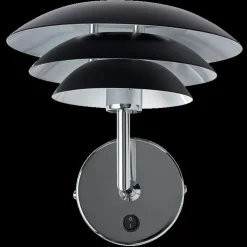 Væglamper^DL20 væglampe mat sort/krom 20x20x23 cm G9