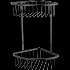 Hot Dobbelt sæbehylde hjørne mat sort