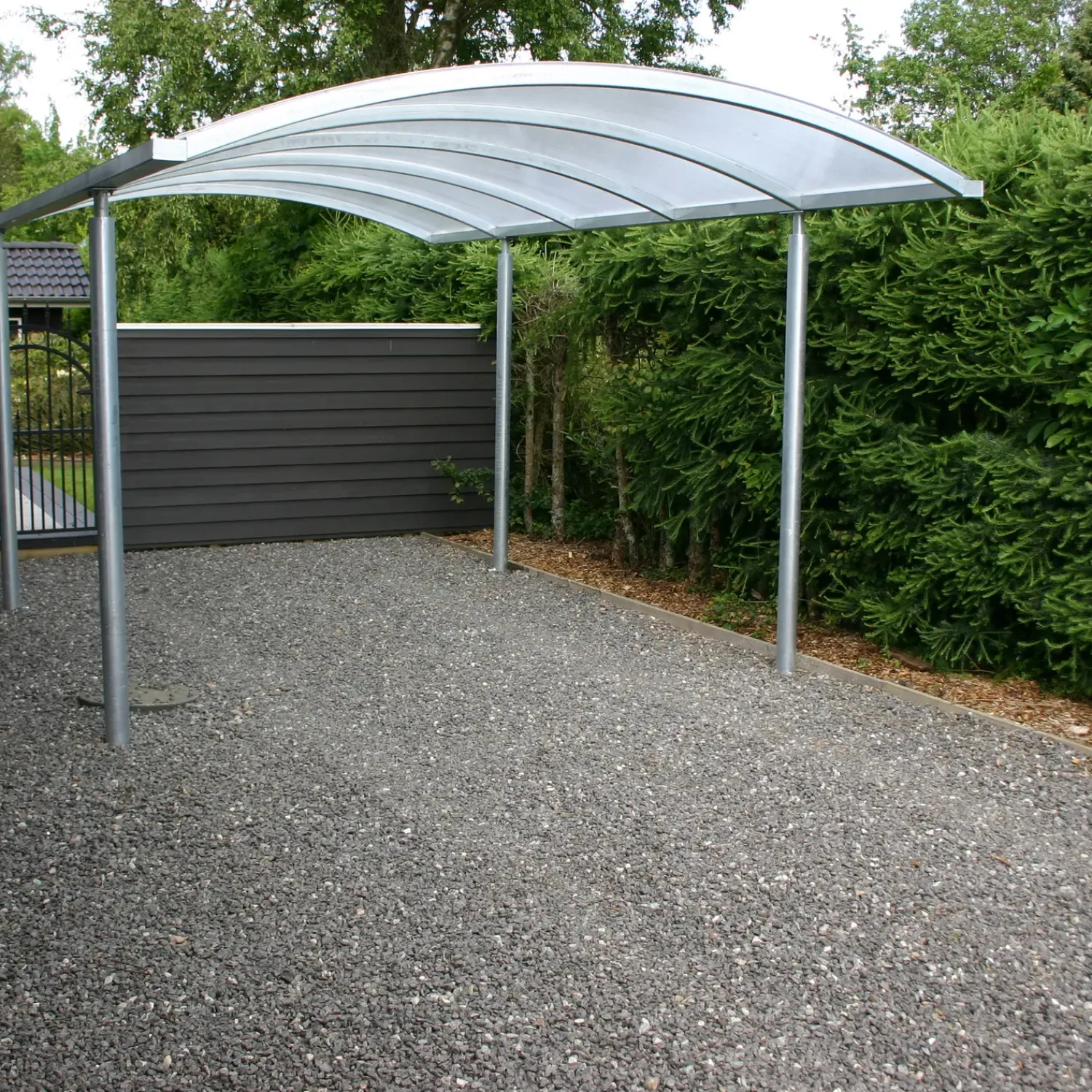 Hot Dobbelt stålcarport 6020x5200 mm med buet termotag