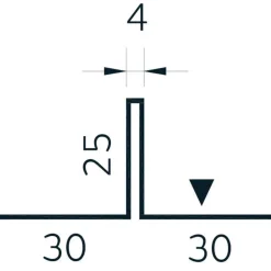 DS stålprofil Tilbehør Til Facadebeklædning^Samleprofil sort - 3 m