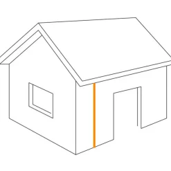 DS stålprofil Tilbehør Til Facadebeklædning^Samleprofil sort - 3 m