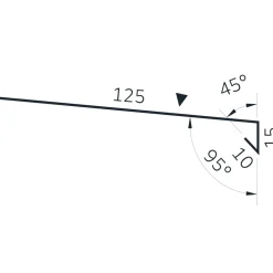 Hot DS stålprofil Sålbænk lys grå 3m